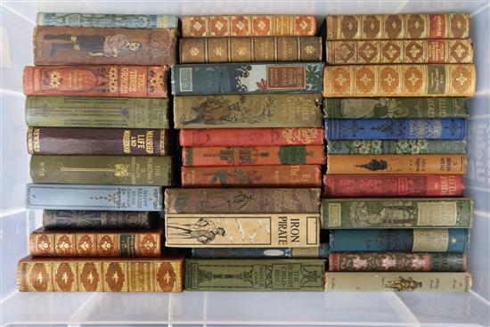 Five boxes of books
